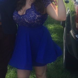 Blue flair dress worn once